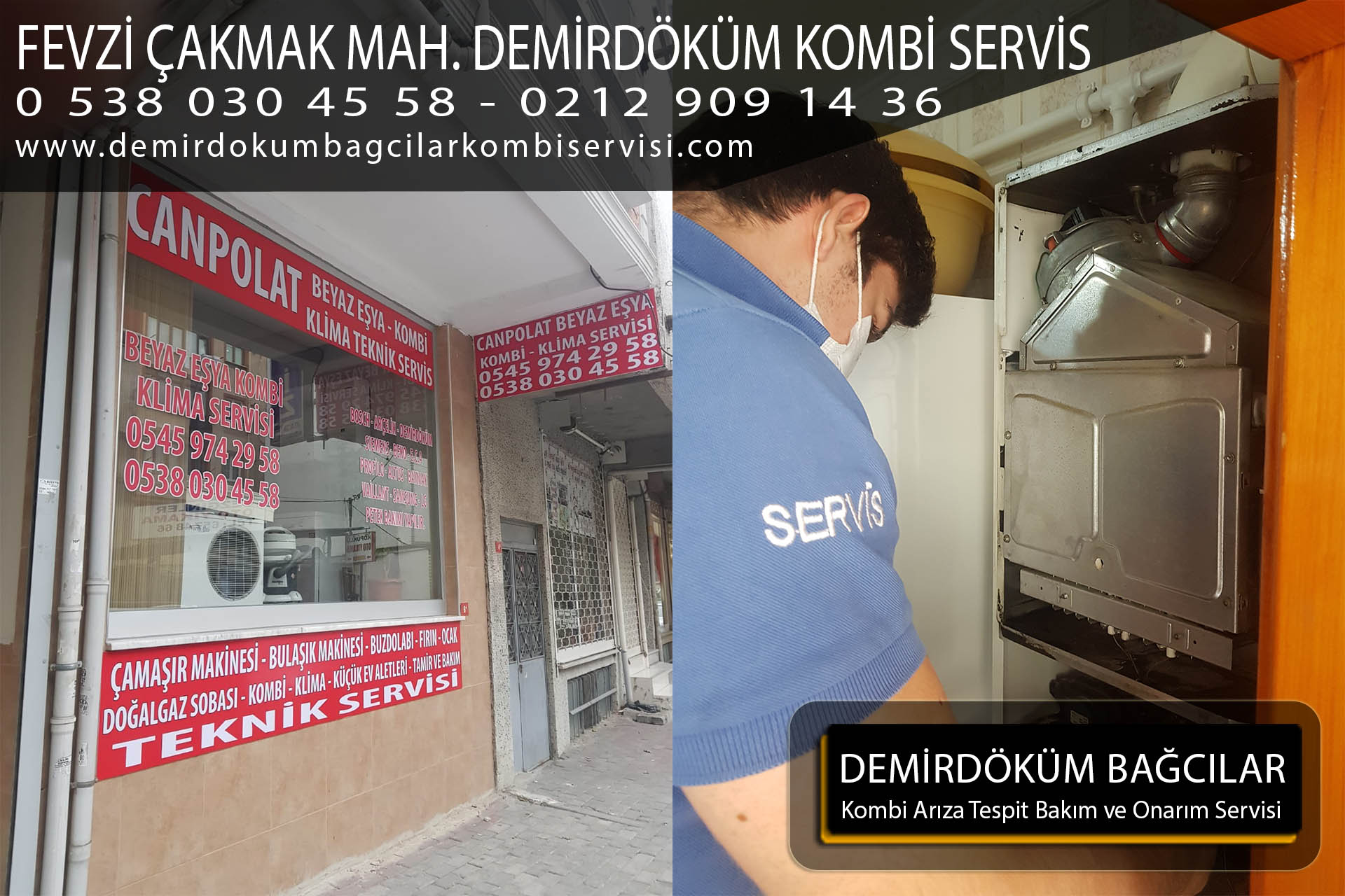 fevzi çakmak mahallesi demirdöküm kombi servis